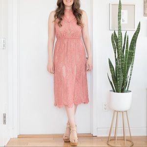 Wayf Portrait Lace Midi Dress